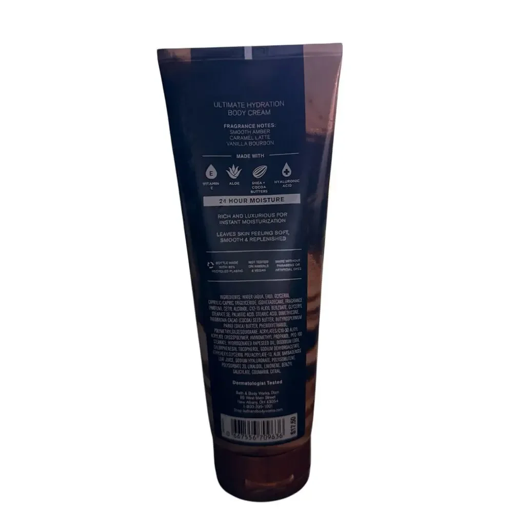 Bath & Body Works Midnight Amber Glow Body Cream Shea Butter 8 OZ New